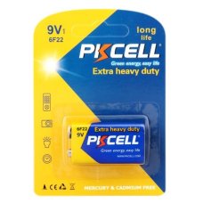 Батарейка сольова PKCELL 9V / 6LR61, крона, 1 штука в блістері ціна за блістер, Q10