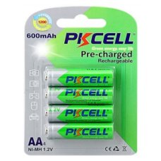 Акумулятор PKCELL 1.2V AA 600mAh NiMH Already Charged, 4 штуки в блістері ціна за блістер, Q12