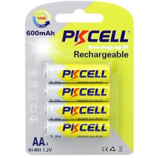 Акумулятор PKCELL 1.2V AA 600mAh NiMH Rechargeable Battery, 4 штуки в блістері ціна за блістер, Q12