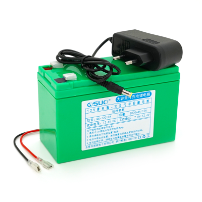 
					Аккумуляторна батарея літіева QSuo 12 V 12A с елементами Li-ion 18650  (150X65X94)  вага 964 грамм + зарядний пристрій 12,6V 1A