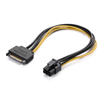 
					Кабель-перехідник для живлення процесора 6P -> SATA