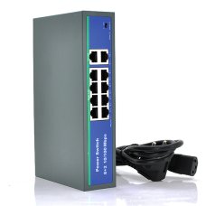 Комутатор POE 48V з 8 портами POE + 2 порти Ethernet (UP-Link) 100Мбит, c посиленням сигналу до 250метров, БП вбудований 1,7 кг (270*180*44), Q20