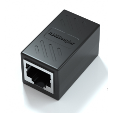 З'єднувач RJ45 8P8C мама / мама RJ45 для з'єднання кабелю, екранований, чорний, Q50