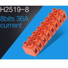 Клемний блок H2519-8P 36A / 660V, матеріал мідь, перетин дроту 0.5-6мм2 Клемний блок H2519-8P 36A / 660V, матеріал мідь, перетин дроту 0.5-6мм2