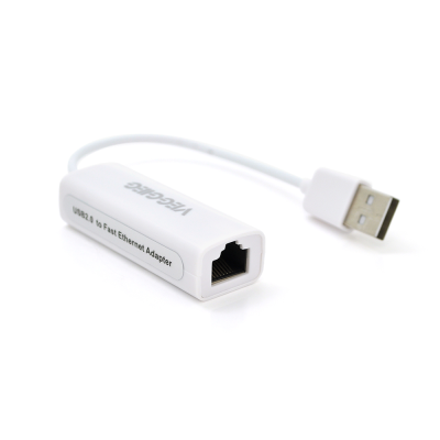 
					Контролер USB 2.0 to Ethernet VEGGIEG - Мережевий адаптер 10 / 100Mbps з проводом, RTL-8152B, White, Blister-Box