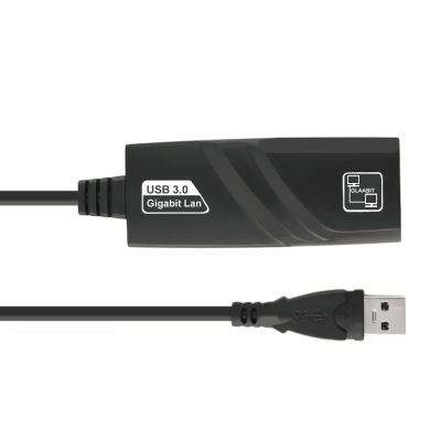 
					Контролер USB 3.0 to Ethernet - Мережевий адаптер 10/100 / 1000Mbps з проводом, Black, Blister Q100