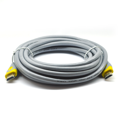 
					Кабель Merlion HDMI-HDMI V-Link High Speed 15.0m, v2,0, OD-8.2mm, круглий Grey, коннектор Grey / Yellow, (Пакет), Q25