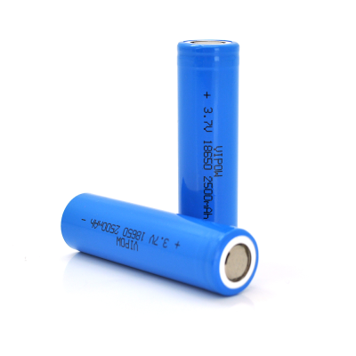 
					Акумулятор 18650 Li-Ion Vipow ICR18650 FlatTop, 2500mAh, Blue