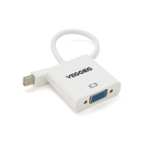 Конвертер VEGGIEG MV-W Display Port (тато) на VGA(мама), 25cm, White, Пакет