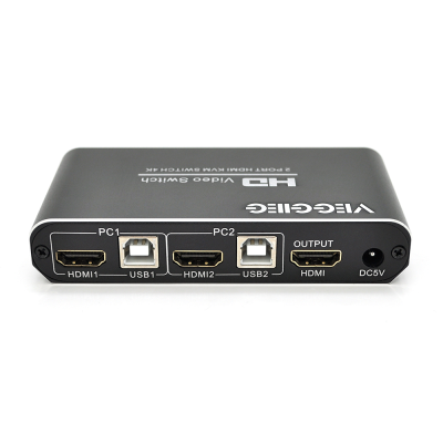 
					Активний VEGGIEG V-H201 KVM HDMI 2 * 1 спліттер, підтримує 2Kx4K, 30Hz, Black, Box