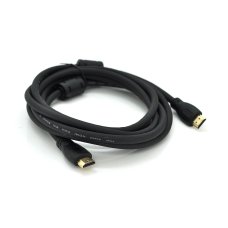 Кабель Ritar PL-HD347 HDMI-HDMI 19+1, Ultra HD 4Kx2K, 2160P, 2.0m, v2,0, OD-6.0mm, з фільтром, круглий Black, коннектор Gold, Пакет, Q120