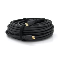 Кабель Ritar PL-HD347 HDMI-HDMI 19+1, Ultra HD 4Kx2K, 2160P, 15.0m, v2,0, OD-8.5mm, з фільтром, круглий Black, коннектор Gold, Пакет, Q25