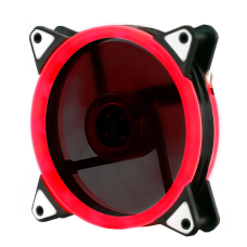 Кулер корпусний 12025 DC sleeve fan 3pin + 4pin - 120 * 120 * 25мм, 12V, 1100об / хв, Red, двосторонній