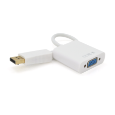 Конвертер Display Port (тато) на VGA (мама) 30cm, White, 4K / 2K, Пакет