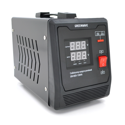 
					Стабілізатор напруги релейный Green Wave Mauser 1500VA (1050Вт), 1xShuko, DC140-260V, AC220±8%, BOX, Q4