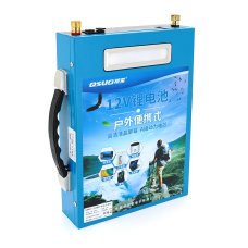 Акумуляторна батарея літієва QiSuo 12V 120A, 42Ah (210x65x300mm), ліхтарик, зарядка 12.6V 5A, рюкзак