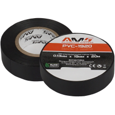 Ізолент AMS PVC-1920 матовий 0.13x19; 20м чорна ПВХ (0+80 ℃) ціна за 1 шт