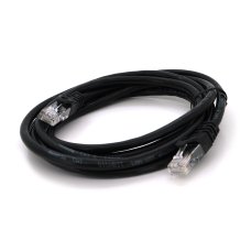 Патч-корд литой RITAR, UTP, RJ45, Cat.6, 2m, чорний, Cu (медь)