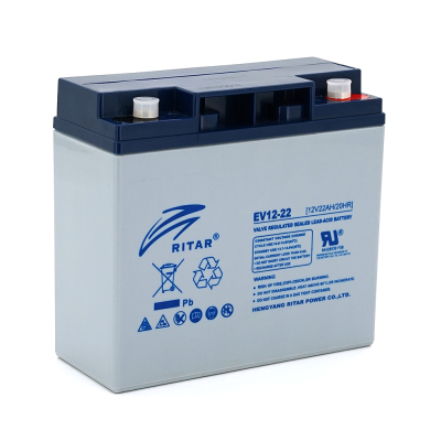 
					Тяговый аккумулятор RITAR EV12-22,12V 22Ah, M5 ( 181 х 77 х 170 ), Q4