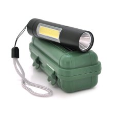 Ліхтарик ручний POWERMASTER 510COB, 3WLED+COB, CREE R3, алюміній, вбудований акум, USB кабель, 85х20х20, Box