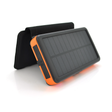 Power bank RH-20000N6, 20000mAh Solar, Flashlight, Input:5V/2A(microUSB, TypeC), Output:5V/2А(2хUSB), PD/QC3.0, rubberized case, Orange, BOX