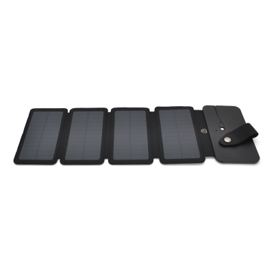 
					Solar panel 4 Foldings, built-in microUSB cable, Output: 5 /1 А(USB), plastic, Black, Corton box