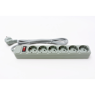 
					Мережевий фільтр PROLOGIX 075P6-18B, 220В 10А, 6 розеток, 1.8м, сірий, коробка Q30