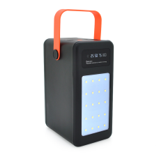 Power bank YM-648CX 120000mAh, flashlight, Input: 5V/2.1A(Micro-USB, Type-C, Lightning),Output: 5V /2.1A(4*USB), With 4 owner cable, plastic,Black,BOX