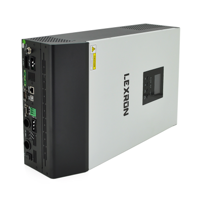 
					Гібридний інвертор Lexron-5000-48, 5000W, 48V, ток заряда 0-110A, 170-280V,MPPT (80А, 500 Vdc)