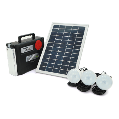 
					Переносний ліхтар SilverTools ST-1980+ Solar, 2 режими, Радіо+ Bluetooth колонка, вбудований аккум, 3 лампочки 3W, USB вихід, Black, Box