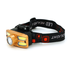 Налобний ліхтарик Bailong HX-209,1 led 3W, 4 Led Cob, 4 режими, корпус-пластик, водостійкий, ip44, sensor, живлення АКБ вбудований, USB micro кабель, 4500K, BOX
