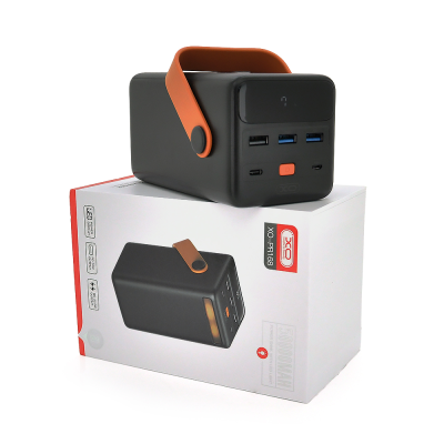 
					PowerBank XO-PR168 50000mAh,flashlight,Input: 5V/3A,9V/2A(Type-C,MicroUSB),Output:5V/3A,5V/4.5A,9V/2A (3хUSB,Type-C),Q18, plastic, Black