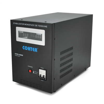 
					Стабілізатор напруги релейний Conter SVRH-20000VA/14000W однофазний, напольного монтажу, LED дисплей, DC150-270V, AC230±8%, 2*Shuko, Q4