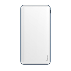 PowerBank Baseus Simbo 10000mAh, Input: 5V/2,4А/1,5А(Type-C,Lightning), Output:5V/3А/2,1А(Type-C,USB), FastCharge,Q1,plastic,White