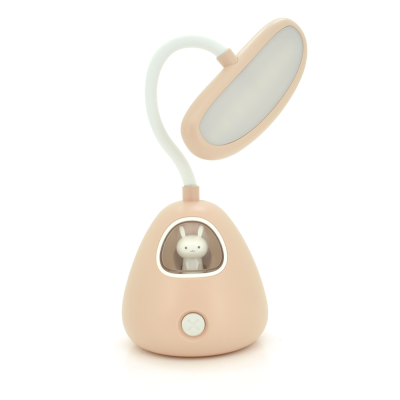 
					Гнучка настільна лампа-нічник RABBIT LD-3053, 3 режими, 4,2V 300mAh. microUSB, 3 години роботи, 25см, 200гр, Pink, Box