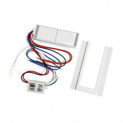 Сенсорний вимикач для дзеркал LB-05, 2 клавиши, 1*65W, Defogge, dimmer, DC12-24V + РЕЛЕ 220V