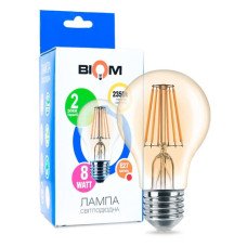 Світлодіодна лампа Biom FL-411 A60 8W E27 2350K Amber Світлодіодна лампа Biom FL-411 A60 8W E27 2350K Amber