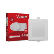 Квадратний світлодіодний врізний світильник Vestum  6W 4000K 220V 1-VS-5202-03