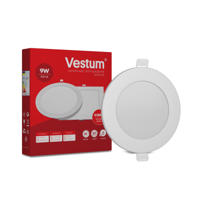 Светильник LED врезной круглый Vestum 9W 4000K 220V