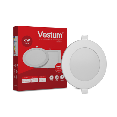 Светильник LED врезной круглый Vestum 6W 4000K 220V