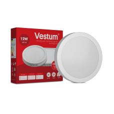 Круглий світлодіодний накладний світильник Vestum 12W 4000K 220V 1-VS-5302-03