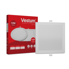 Квадратний світлодіодний врізний світильник Vestum 12W 4000K 220V  1-VS-5204