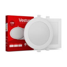 Круглий світлодіодний врізний світильник Vestum 12W 6000K 220V 1-VS-5109-03