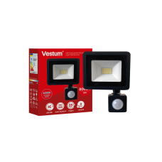 Світлодіодний прожектор с датчиком руху Vestum 10W 800Лм 6500K 180-260V IP65 1-VS-3019-03