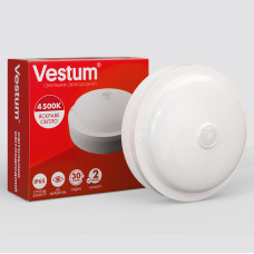 Світлодіодний круглий світильник ЖКГ Vestum 18W 4500K 220V з датчиком руху 1-VS-7108