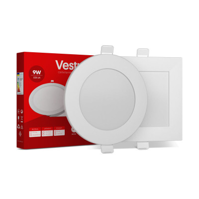 Светильник LED врезной круглый Vestum 9W 6000K 220V