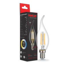 Світлодіодна філаментна лампа Vestum С35Т Е14 4Вт 220V 3000К 1-VS-2406-03