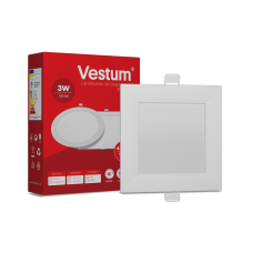 Квадратний світлодіодний врізний світильник Vestum 3W 4000K 220V 1-VS-5201