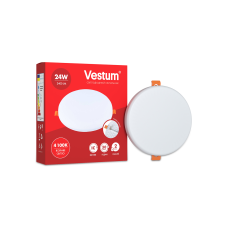 Круглий світлодіодний врізний світильник "без рамки" Vestum 24W 4100K 1-VS-5507