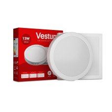 Круглий світлодіодний накладний світильник Vestum 12W 6000K 220V 1-VS-5306-03